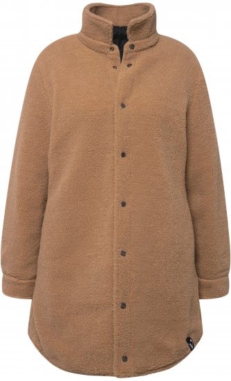 Ulla Popken Reversible Teddy Fleece Quilted Jacket Black - Joped - 