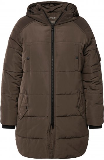 Ulla Popken HYPRAR Water Repellent Fully Lined Jacket Mocha - Joped - 