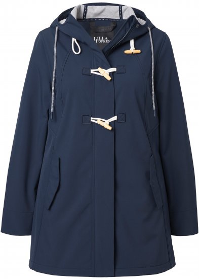 Ulla Popken HYPRAR Water-Repellent Softshell Jacket Navy - Joped - 