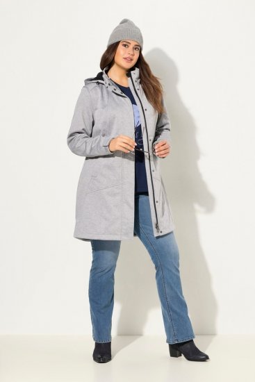 Ulla Popken HYPRAR Melange Softshell Jacket Grey Melange - Joped - Suured naiste jakid