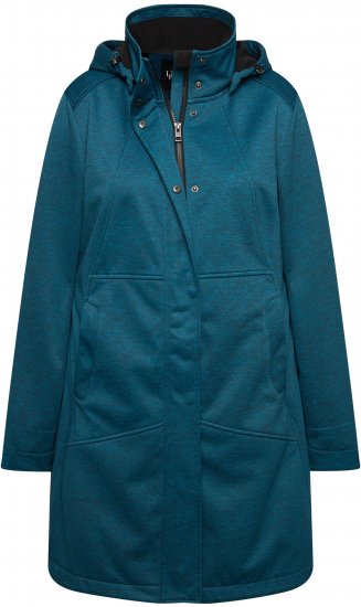 Ulla Popken HYPRAR Melange Softshell Jacket Grey Blue - Joped - 