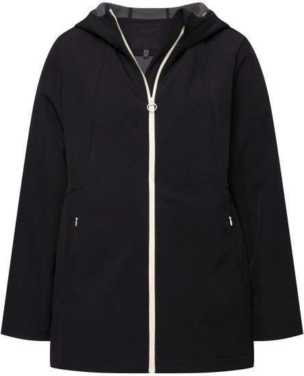 Ulla Popken HYPRAR Water Repellent Softshell Jacket Black - Joped - 