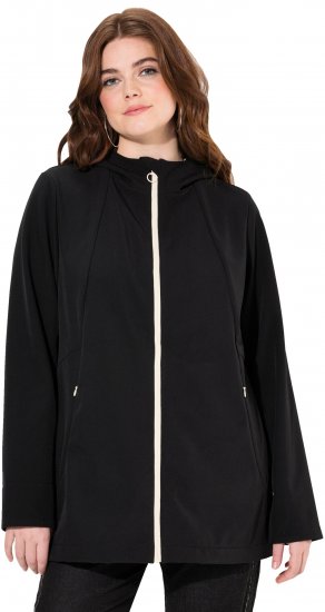Ulla Popken HYPRAR Water Repellent Softshell Jacket Black - Joped - 