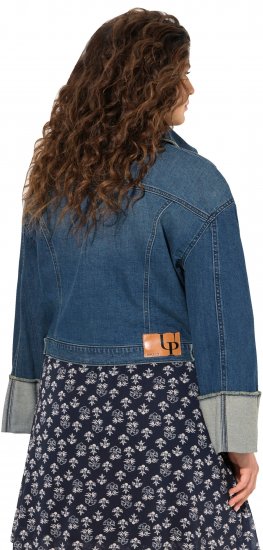 Ulla Popken Wide Cuff Denim Jacket Blue Denim - Joped - 