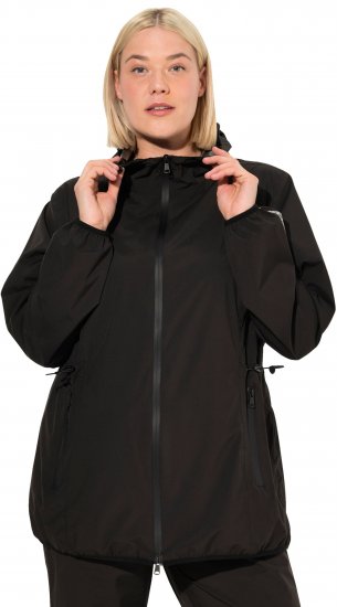 Ulla Popken Lightweight Rain Jacket Black - Joped - 