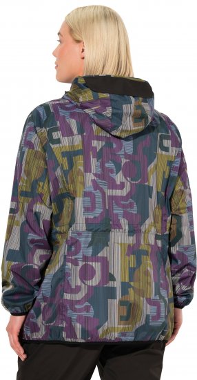 Ulla Popken Abstract Print Lightweight Rain Jacket Mixed Colors - Joped - 