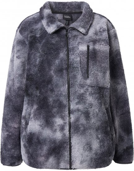 Ulla Popken Teddy Fleece Jacket Graphite Grey - Joped - 