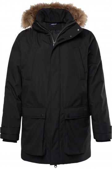Men Plus Parka With Fur Hood Black - Jakid ja joped - Joped, suured suurused: 2XL – 12XL