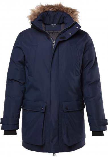 Men Plus Parka With Fur Hood Navy - Jakid ja joped - Joped, suured suurused: 2XL – 12XL