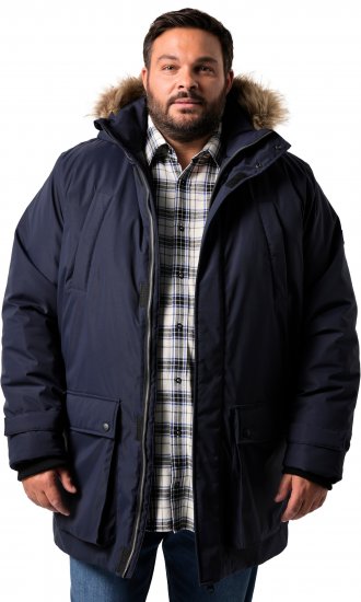 Men Plus Parka With Fur Hood Navy - Jakid ja joped - Joped, suured suurused: 2XL – 12XL