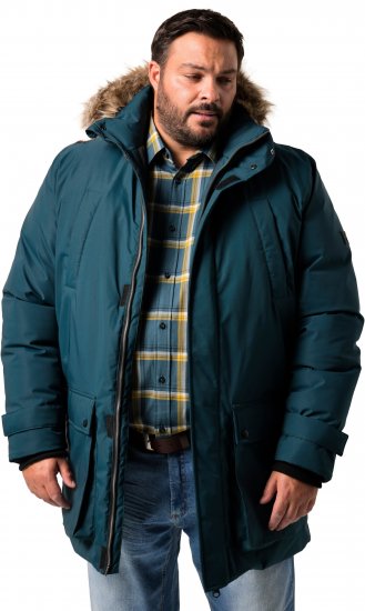 Men Plus Parka With Fur Hood Dark Green - Jakid ja joped - Joped, suured suurused: 2XL – 12XL