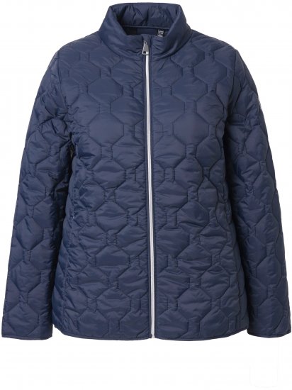 Ulla Popken HYPRAR Lightweight Quilted Water-Repellent Jacket Navy - Joped - 