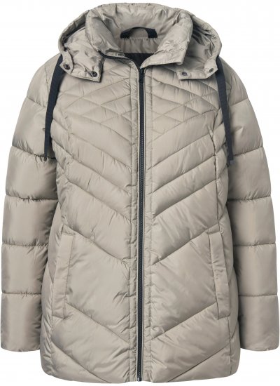 Ulla Popken HYPRAR Water-Repellent Quilted Jacket Medium Grey - Joped - 
