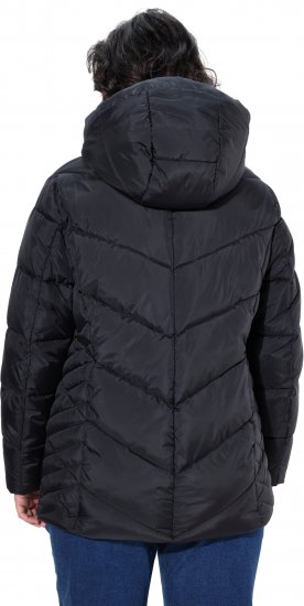 Ulla Popken HYPRAR Reflective Detail Quilted Jacket Black - Joped - 