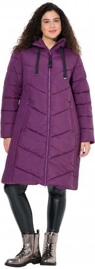 Ulla Popken HYPRAR Longline Water Repellent Jacket Plum - Joped - 