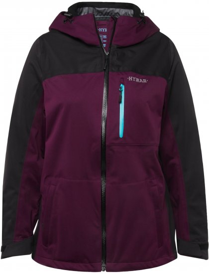 Ulla Popken HYPRAR Lightweight Triple Function Jacket Dark Berry - Joped - 