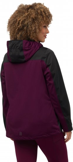 Ulla Popken HYPRAR Lightweight Triple Function Jacket Dark Berry - Joped - 