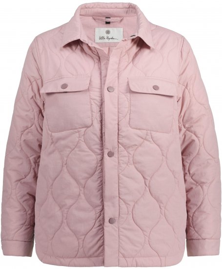 Ulla Popken Wavy Quilted Fully Lined Lightweight Jacket Old Pink - Joped - 