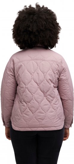 Ulla Popken Wavy Quilted Fully Lined Lightweight Jacket Old Pink - Joped - 