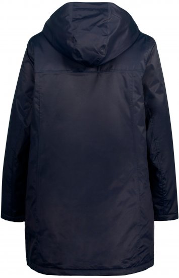 Ulla Popken HYPRAR Triple Function Contrast Trim Quilted Lining Jacket Navy - Joped - 