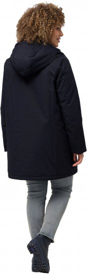 Ulla Popken HYPRAR Triple Function Contrast Trim Quilted Lining Jacket Navy - Joped - 