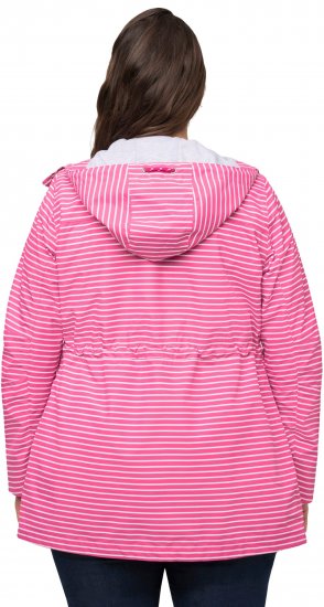 Ulla Popken HYPRAR Striped Triple Function Jacket Fuchsia Pink - Joped - 