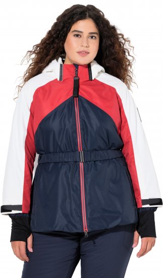 Ulla Popken Performance Peplum Ski Jacket Navy - Joped - 