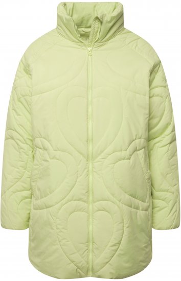 Ulla Popken HYPRAR Heart Quilted Jacket Light Sage - Joped - 