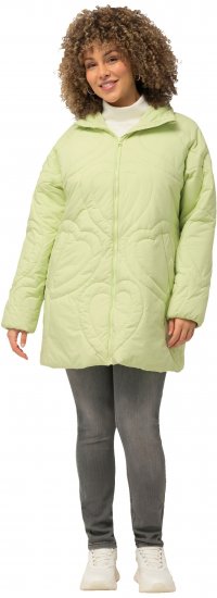 Ulla Popken HYPRAR Heart Quilted Jacket Light Sage - Joped - 