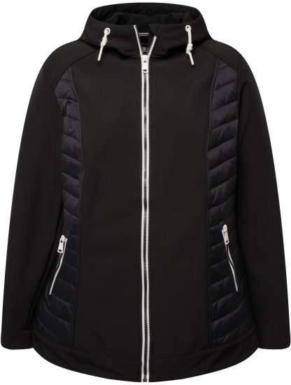 Ulla Popken Hyprar Quilt Mix Jacket Black - Joped - 
