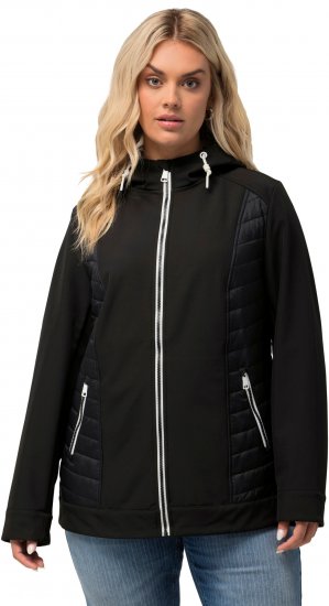 Ulla Popken Hyprar Quilt Mix Jacket Black - Joped - 