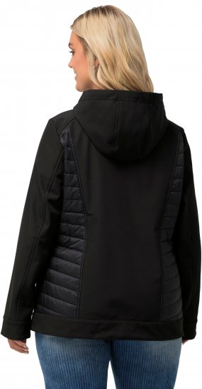 Ulla Popken Hyprar Quilt Mix Jacket Black - Joped - 