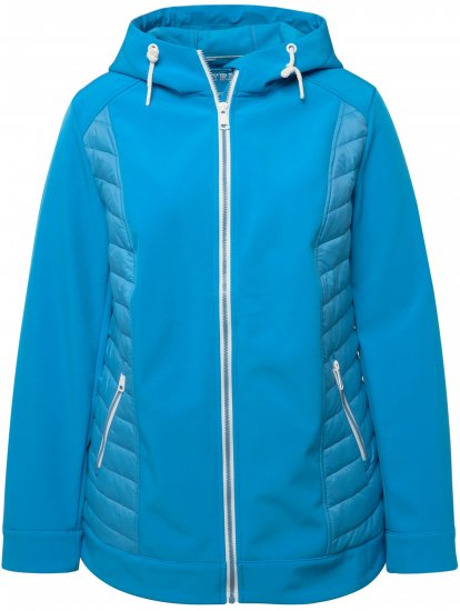 Ulla Popken Hyprar Quilt Mix Jacket Aqua - Joped - 