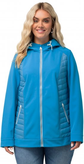 Ulla Popken Hyprar Quilt Mix Jacket Aqua - Joped - 