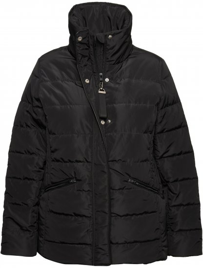 Ulla Popken Quilted Puffer Coat Black - Joped - 