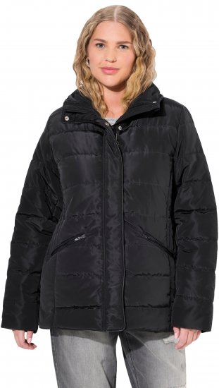 Ulla Popken Quilted Puffer Coat Black - Joped - 