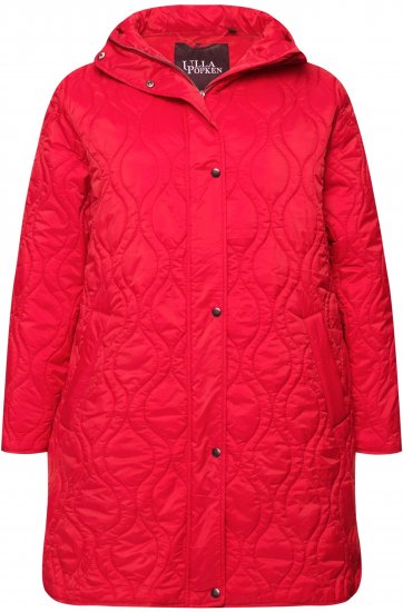 Ulla Popken HYPRAR Quilted Water-Repellent Jacket Red Salsa - Joped - 
