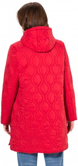 Ulla Popken HYPRAR Quilted Water-Repellent Jacket Red Salsa - Joped - 