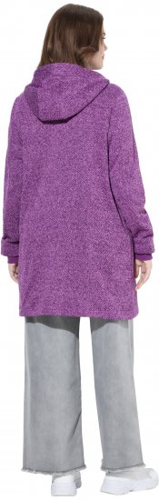 Ulla Popken Knit Fleece-Lined Jacket Purple - Joped - 