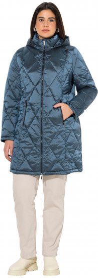 Ulla Popken HYPRAR Diamond Quilted Jacket Teal - Joped - 
