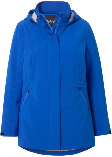 Ulla Popken HYPRAR Triple Function Longline Softshell Jacket Peacock Blue - Joped - 
