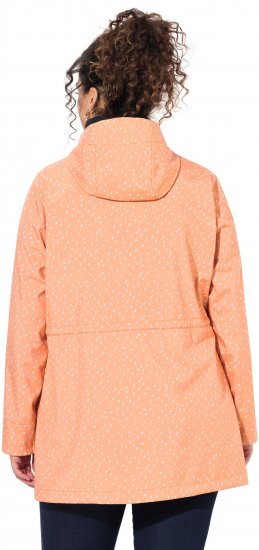 Ulla Popken Raindrop Print Longline Waterproof Jacket Mandarin - Joped - 