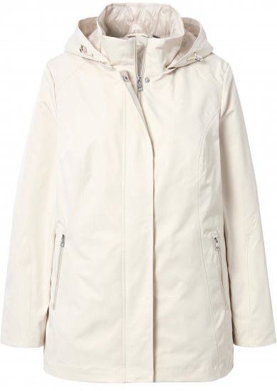 Ulla Popken Long Triple Function Softshell Jacket Natural White - Joped - 