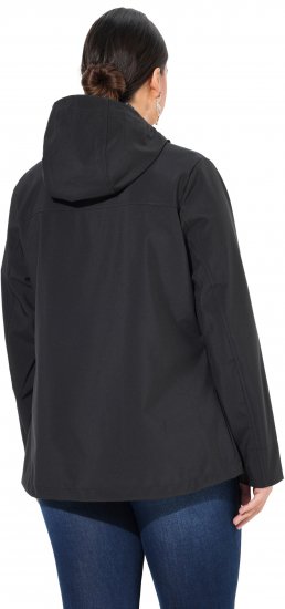 Ulla Popken HYPRAR Toggle Button Microfleece Lined Jacket Black - Joped - 