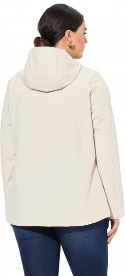 Ulla Popken HYPRAR Toggle Button Microfleece Lined Jacket Light Champagne - Joped - 