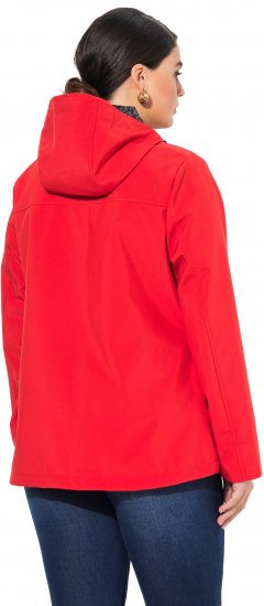 Ulla Popken HYPRAR Toggle Button Microfleece Lined Jacket Salsa Red - Joped - 