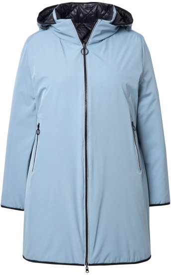 Ulla Popken HYPRAR Reversible Quilted Jacket Grey Blue - Joped - 