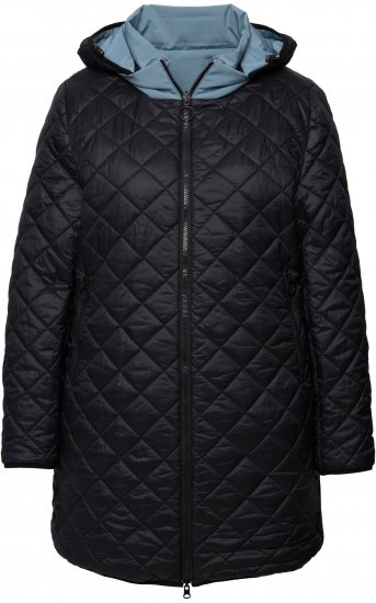 Ulla Popken HYPRAR Reversible Quilted Jacket Grey Blue - Joped - 