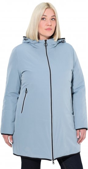 Ulla Popken HYPRAR Reversible Quilted Jacket Grey Blue - Joped - 