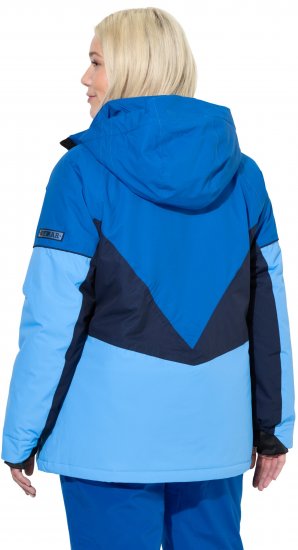 Ulla Popken HYPRAR Performance Colorblock Ski Jacket Denim Blue - Joped - 